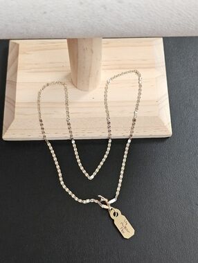 14k Gold Tri Color Necklace 16 Inch